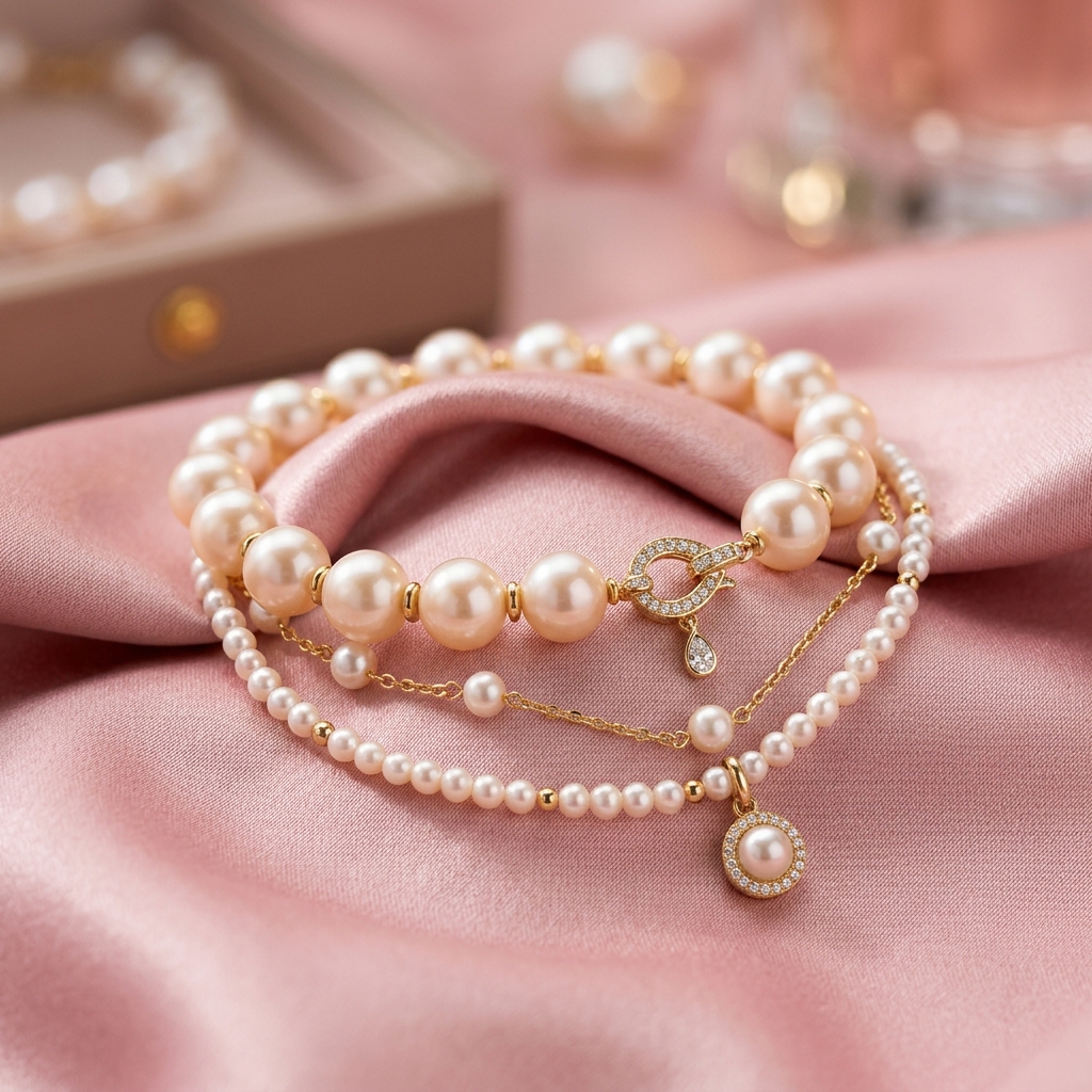 Pearl Bracelet Set